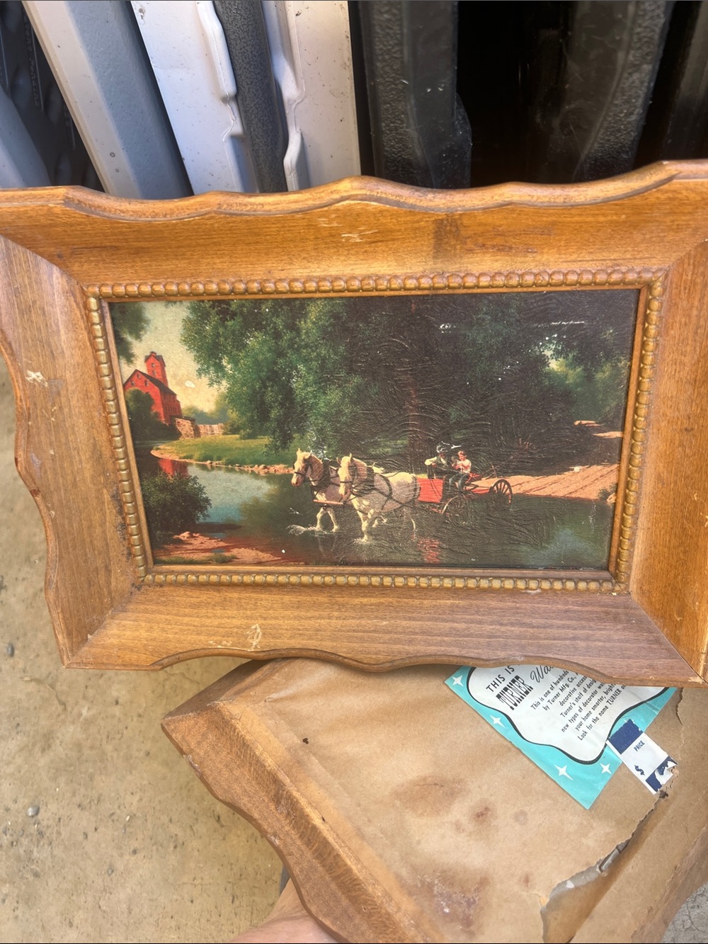 Retro Wood Frame Autumn Landscape Wall Art - Unbranded - Picture 2 of 5